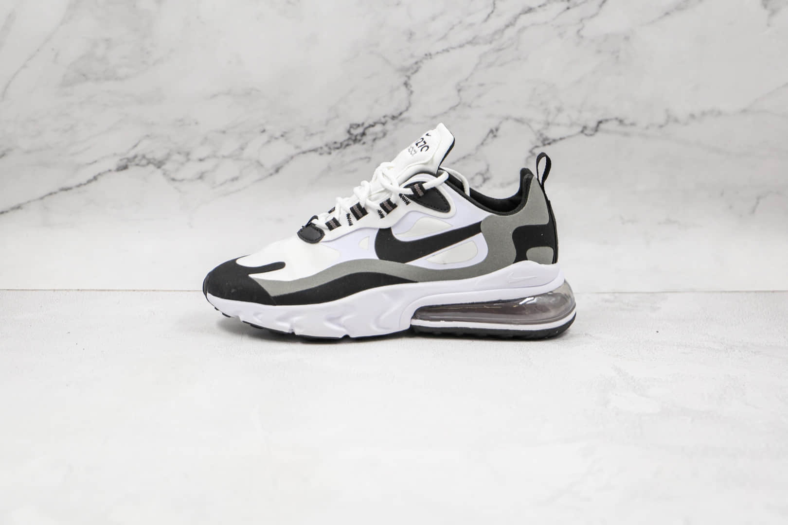 耐克Nike React Air Max 270V2纯原版本半掌气垫Max270黑白色气垫鞋原楦头纸板打造 货号:CT1264-101