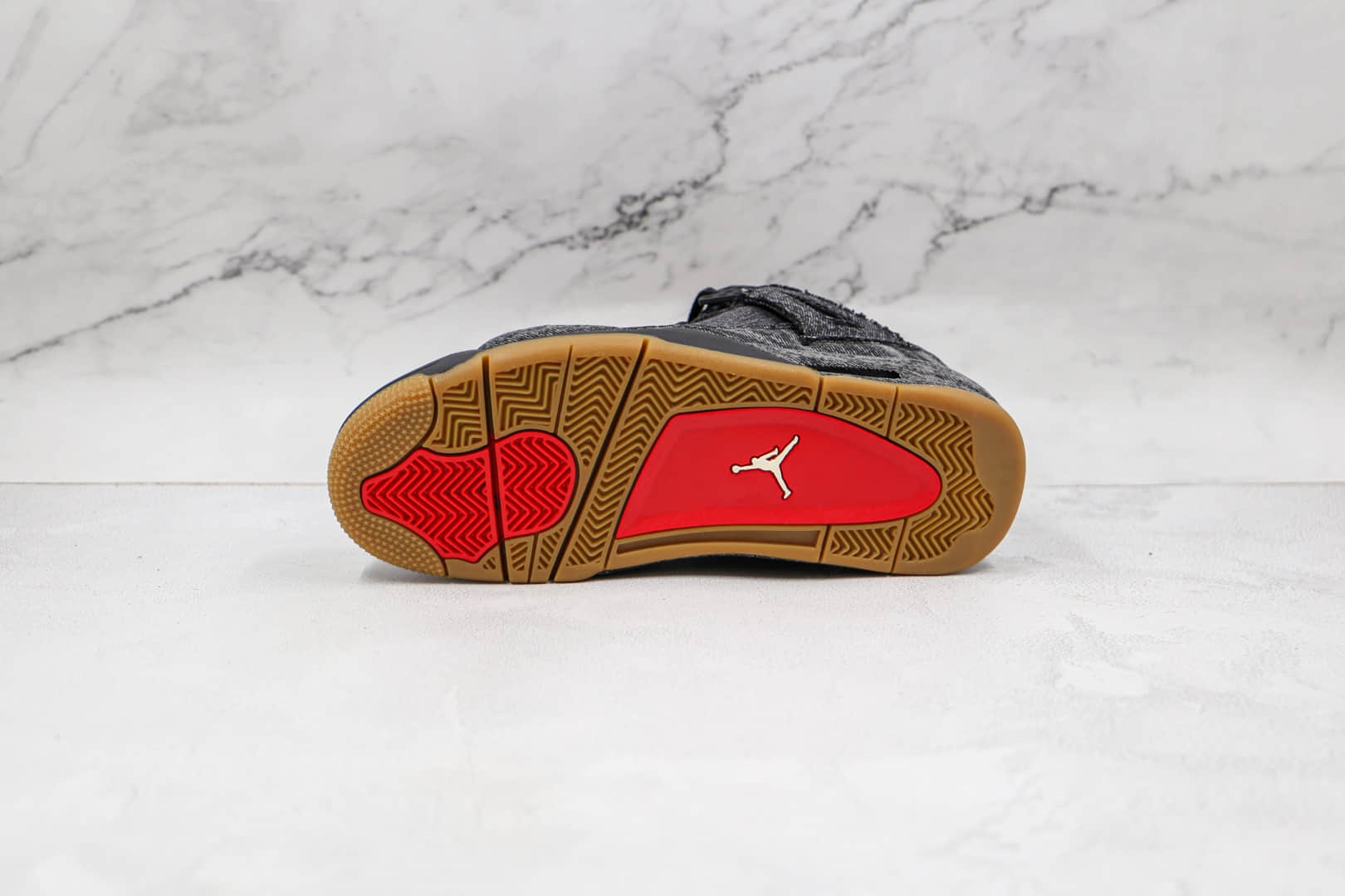 乔丹Air Jordan 4 x Levi’s李维斯联名款公司级版本AJ4牛仔黑丹宁帆布篮球鞋原盒原标 货号:AO2571-001