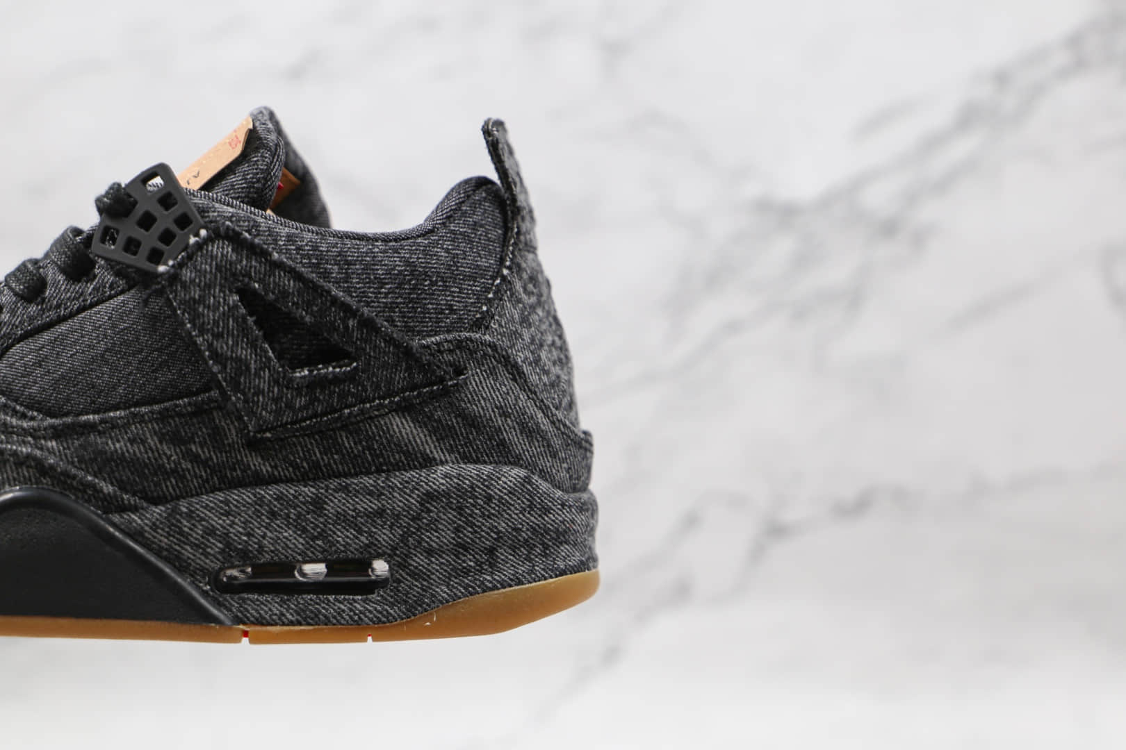 乔丹Air Jordan 4 x Levi’s李维斯联名款公司级版本AJ4牛仔黑丹宁帆布篮球鞋原盒原标 货号:AO2571-001