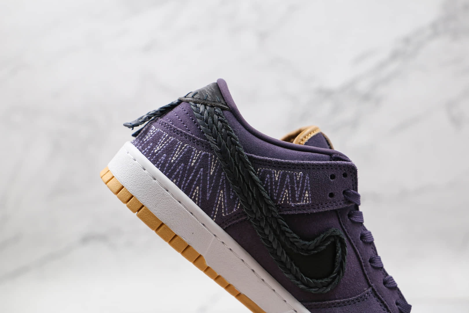 耐克NIKE DUNK SB LOW纯原版本低帮SB DUNK紫色黑色钩板鞋内置气垫 货号:DN1441-500