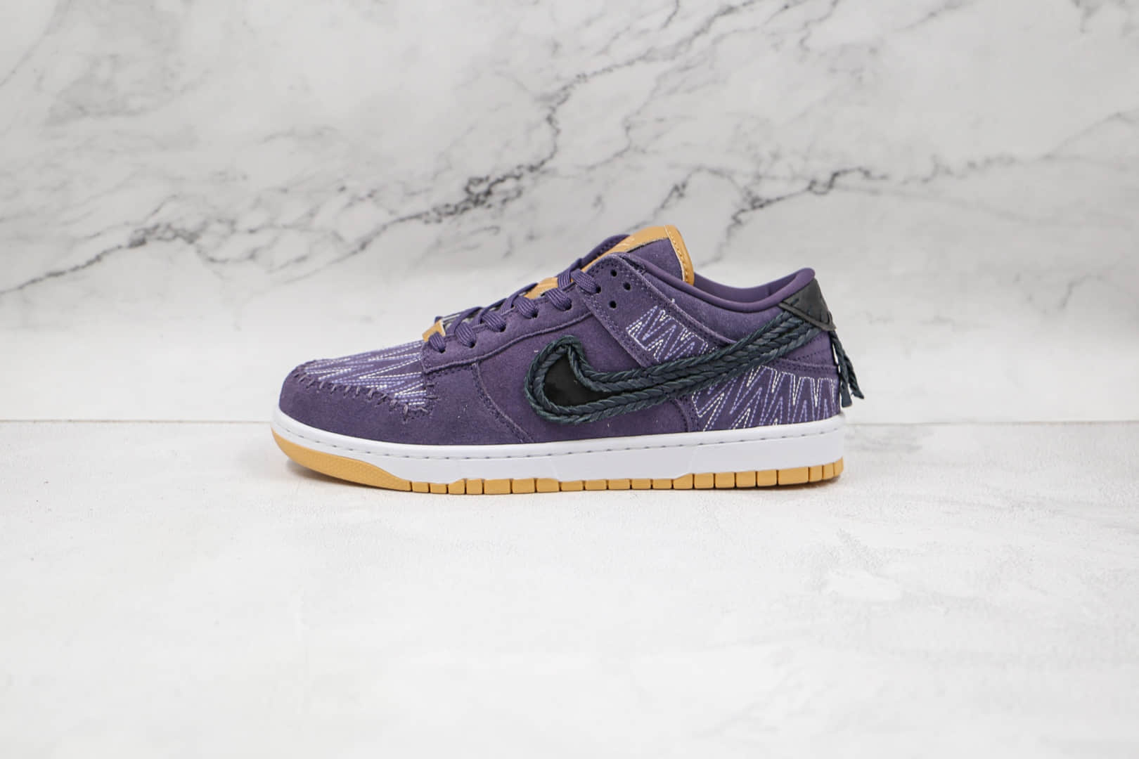 耐克NIKE DUNK SB LOW纯原版本低帮SB DUNK紫色黑色钩板鞋内置气垫 货号:DN1441-500