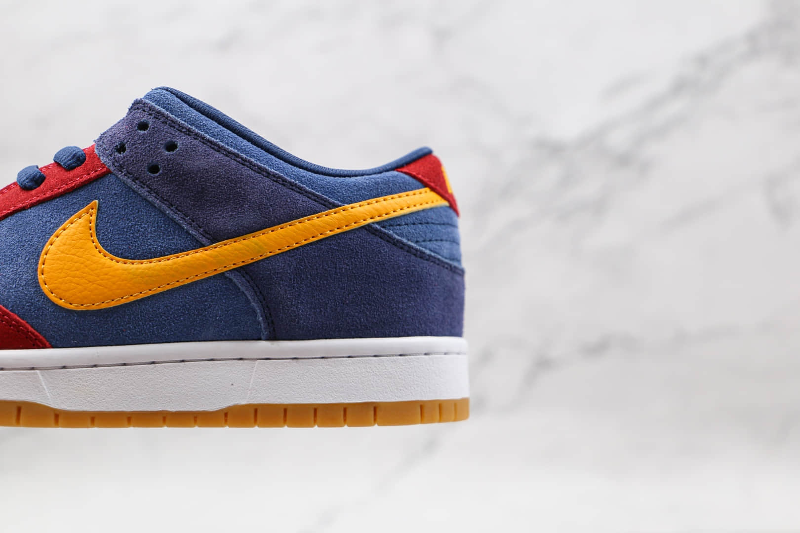 耐克Nike SB Dunk Low Barcelona纯原版本低帮SB DUNK麂皮巴塞罗那红蓝鸳鸯板鞋原楦头纸板打造 货号:DJ0606-400