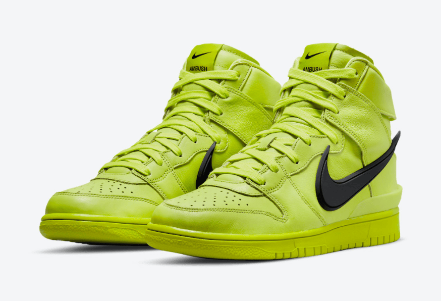 Ambush x Nike Dunk Hi“荧光绿”官图释出!月底登场! 货号:CU7544-300