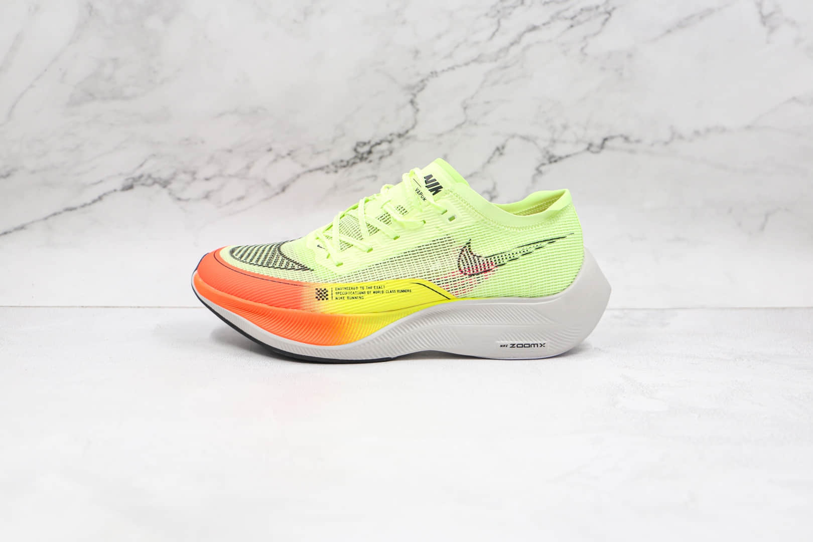 耐克Nike Air Zoom Alphafly NEXT%纯原版本蝉翼网纱透气马拉松NEXT%橙绿渐变色慢跑鞋原盒原标 (ID:67281) - 图片1