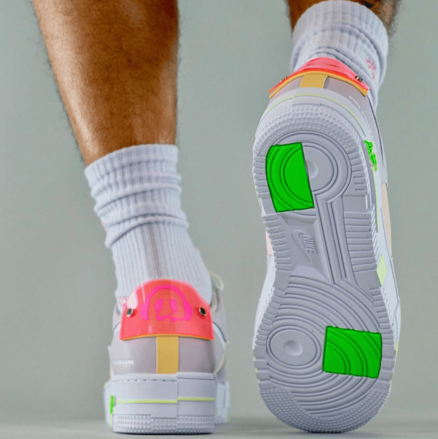 夜光细节针不戳!马卡龙LPL x Nike AF1 Pixel上脚图释出! 货号:DO2330-511
