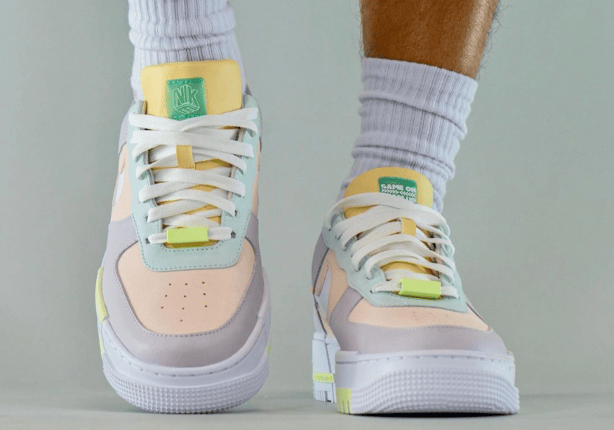 夜光细节针不戳!马卡龙LPL x Nike AF1 Pixel上脚图释出! 货号:DO2330-511