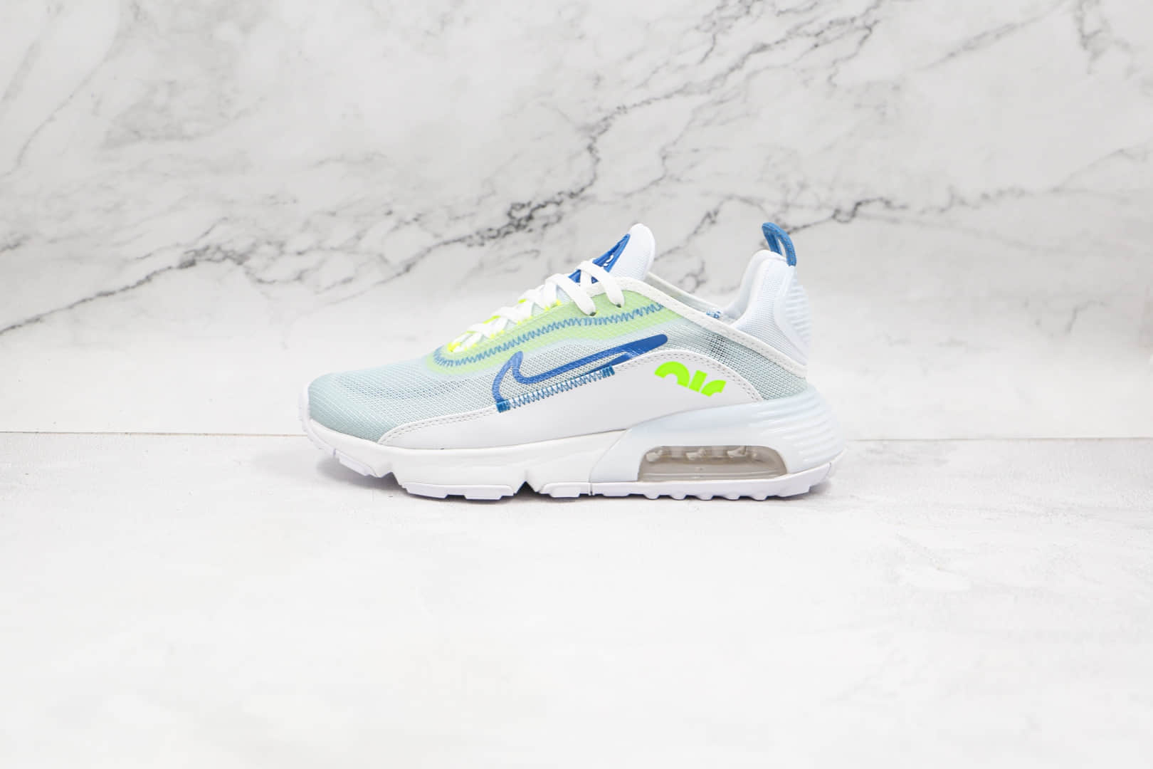 耐克Nike Air Max 2090纯原版本半掌气垫Max270白绿色网面气垫鞋原楦头纸板打造 (ID:67485) - 图片1