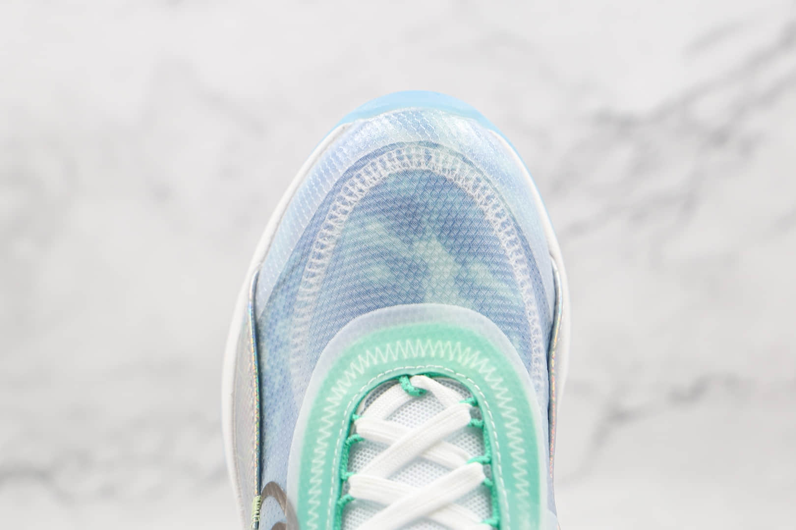 耐克Nike Air Max 2090纯原版本银蓝绿色皮面Max2090气垫鞋原档案数据开发 货号:CZ8694-101