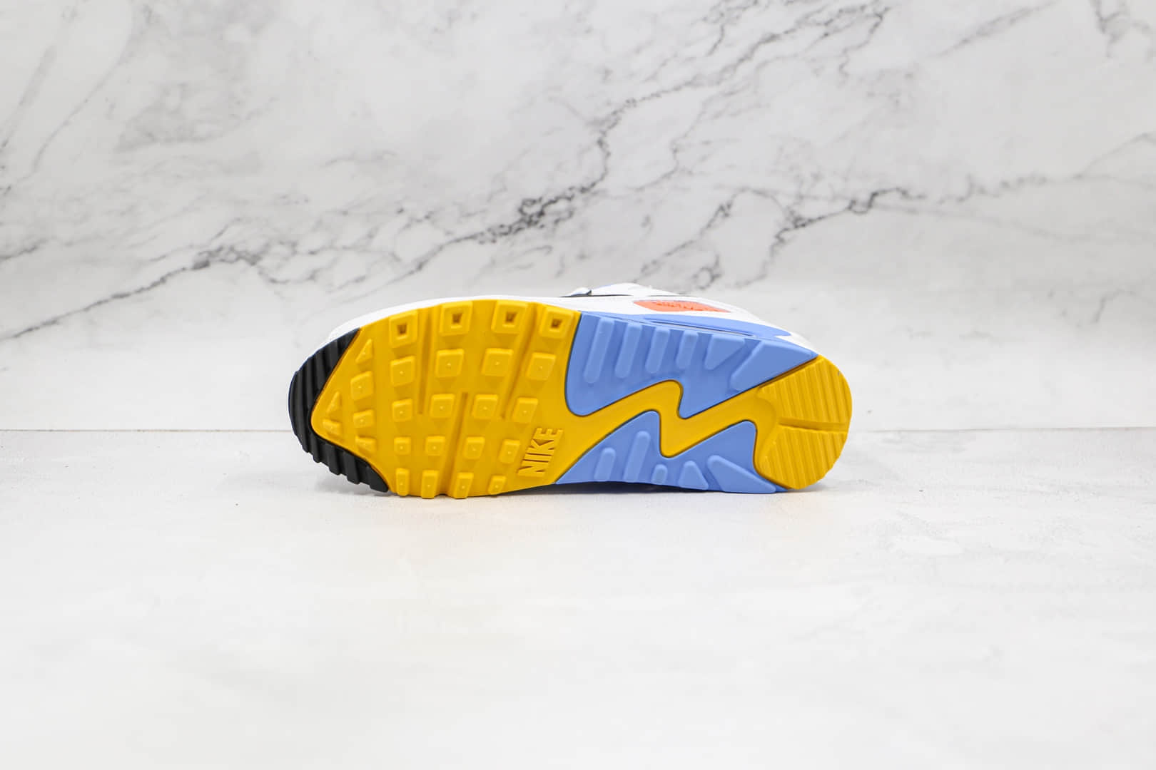 耐克Nike Air Max 90纯原版本白蓝粉黄色火星Max90气垫鞋原楦头纸板打造 货号:CZ3950-100