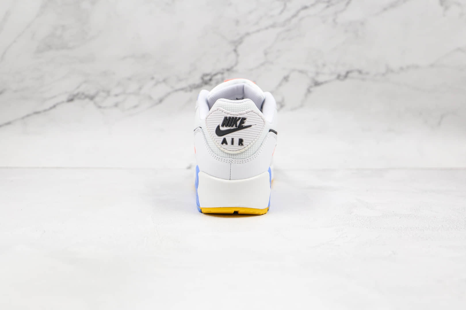 耐克Nike Air Max 90纯原版本白蓝粉黄色火星Max90气垫鞋原楦头纸板打造 货号:CZ3950-100