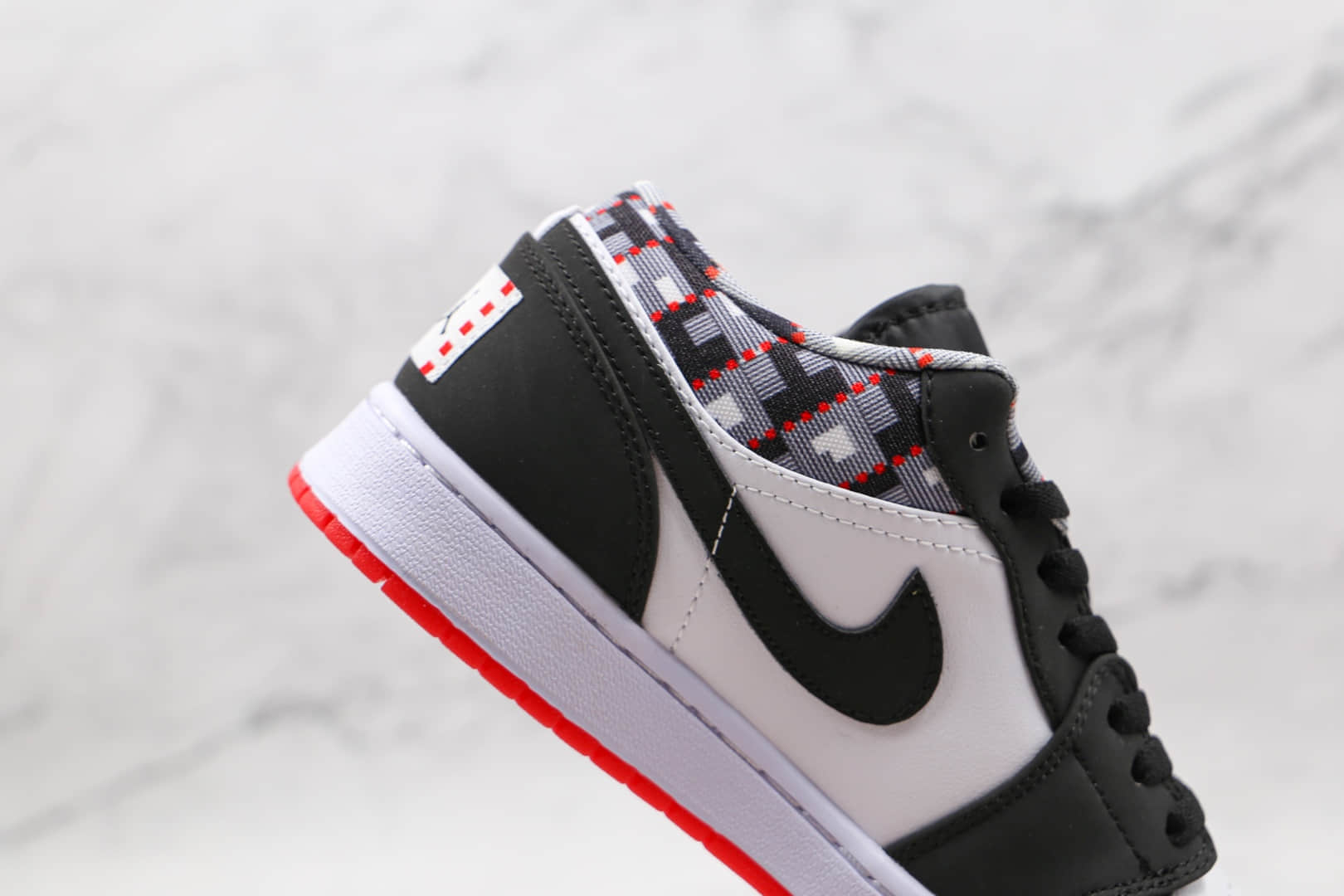 乔丹Air Jordan 1 Low Quai 54纯原版本低帮AJ1黑白格子54数字板鞋原档案数据开发 货号:DM0095-106