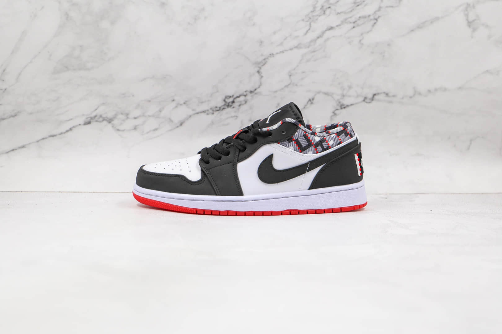 乔丹Air Jordan 1 Low Quai 54纯原版本低帮AJ1黑白格子54数字板鞋原档案数据开发 货号:DM0095-106