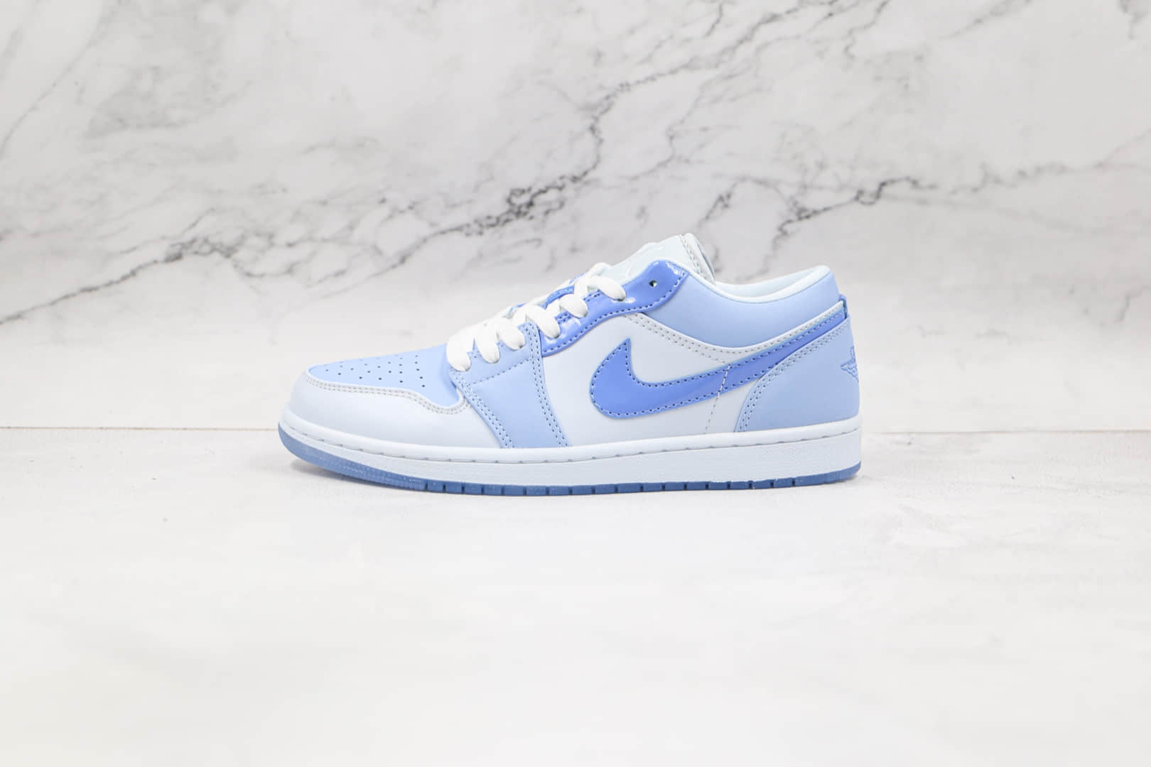 乔丹Air Jordan 1 Low Mighty Swooshers纯原版本低帮AJ1蓝色动漫板鞋原楦头纸板打造 货号:DM5442-040