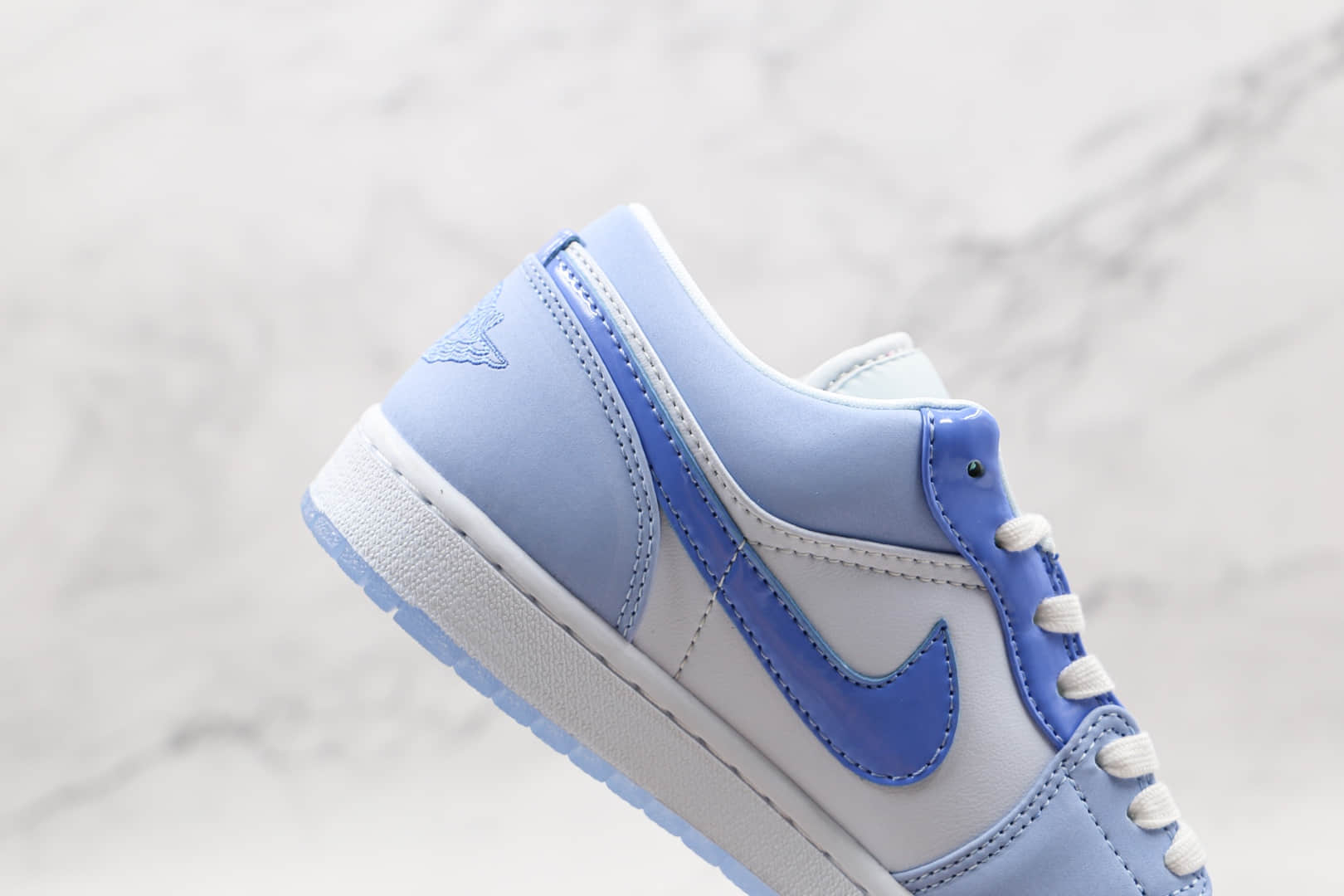 乔丹Air Jordan 1 Low Mighty Swooshers纯原版本低帮AJ1蓝色动漫板鞋原楦头纸板打造 货号:DM5442-040