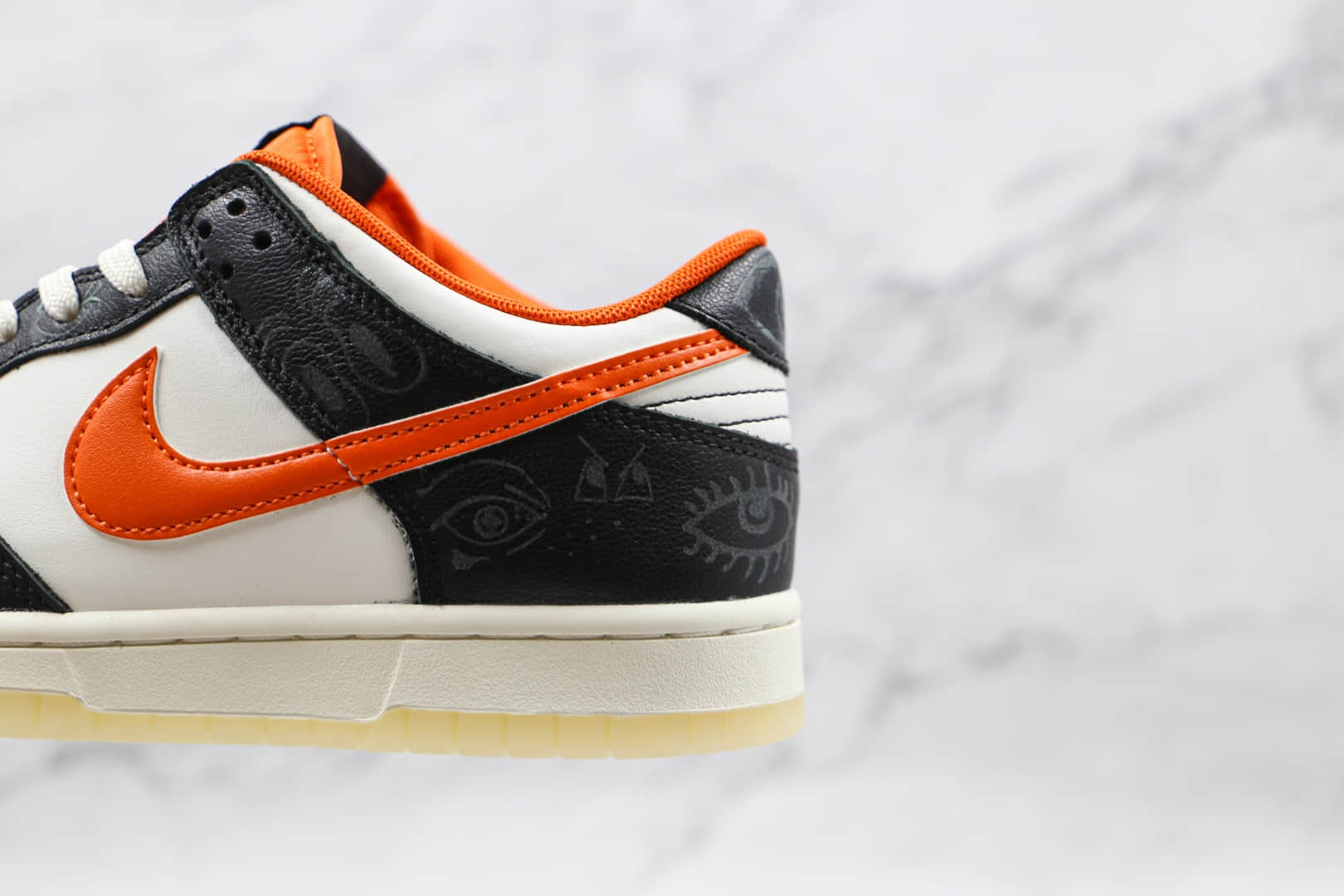 耐克NiKe Dunk SB Low纯原版本低帮SB DUNK黑白橙夜光万圣节板鞋内置气垫 货号:DD3357-100