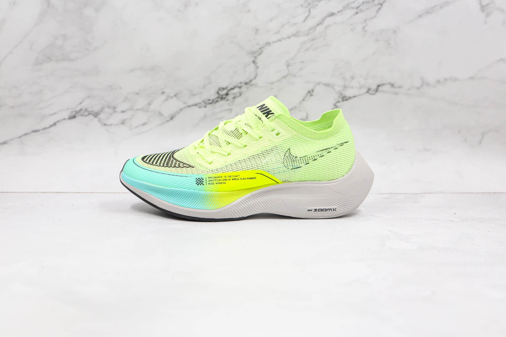 耐克Nike Air Zoom Alphafly NEXT%纯原版本马拉松黄绿色网面跑步鞋原楦头纸板打造 货号:CU4123-700
