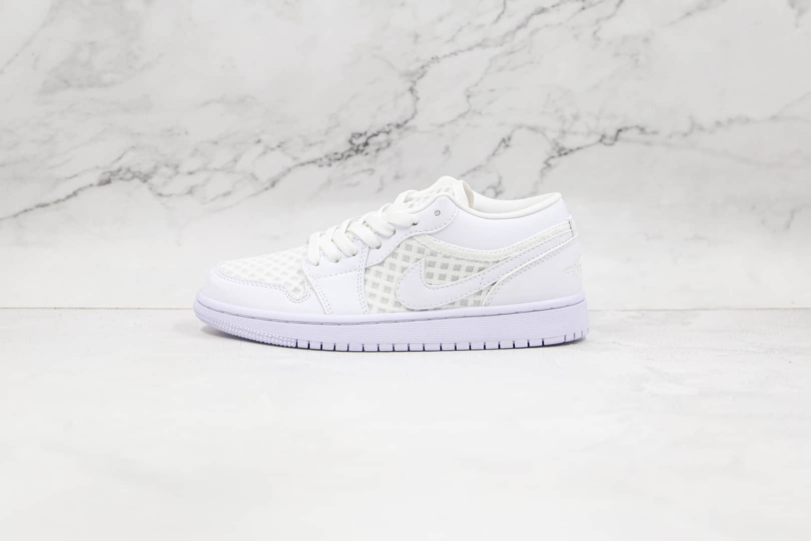 乔丹Air Jordan 1 Low纯原版本低帮AJ1网面白色原鞋开模 (ID:68089) - 图片1