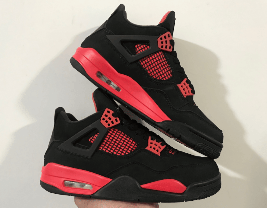 “红雷神”!全新黑红 AJ4 实物曝光! 货号:CT8527-016