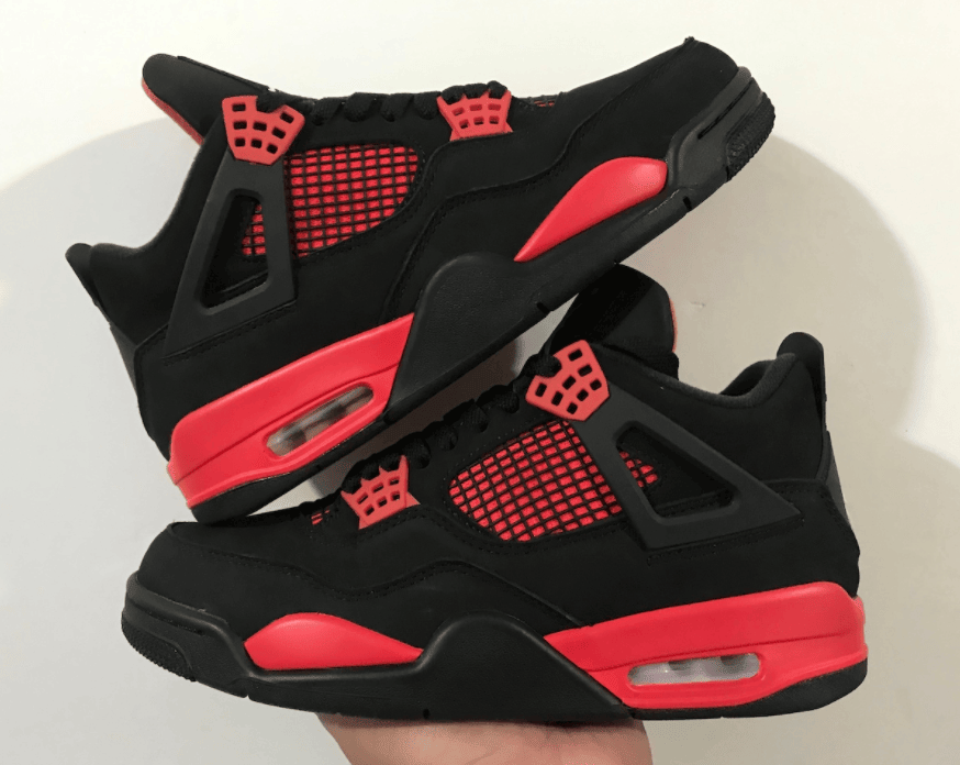 “红雷神”!全新黑红 AJ4 实物曝光! 货号:CT8527-016