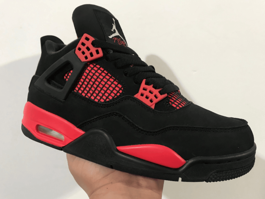 “红雷神”!全新黑红 AJ4 实物曝光! 货号:CT8527-016