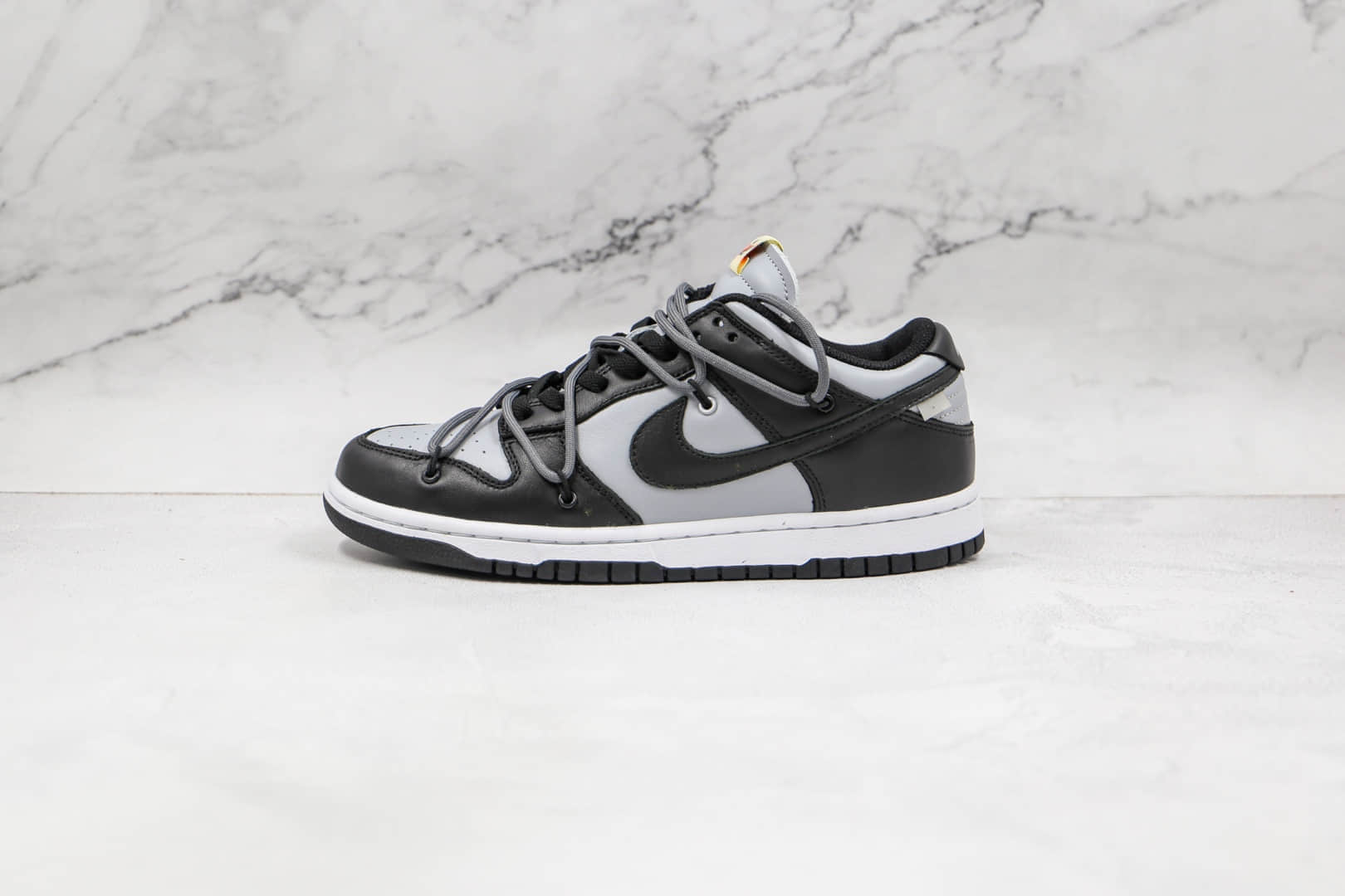 耐克Nike SB Dunk Low Black x OFF-WHITE x Futura三方联名款纯原版本OW SB DUNK黑灰色板鞋原盒原标 (ID:68175) - 图片1