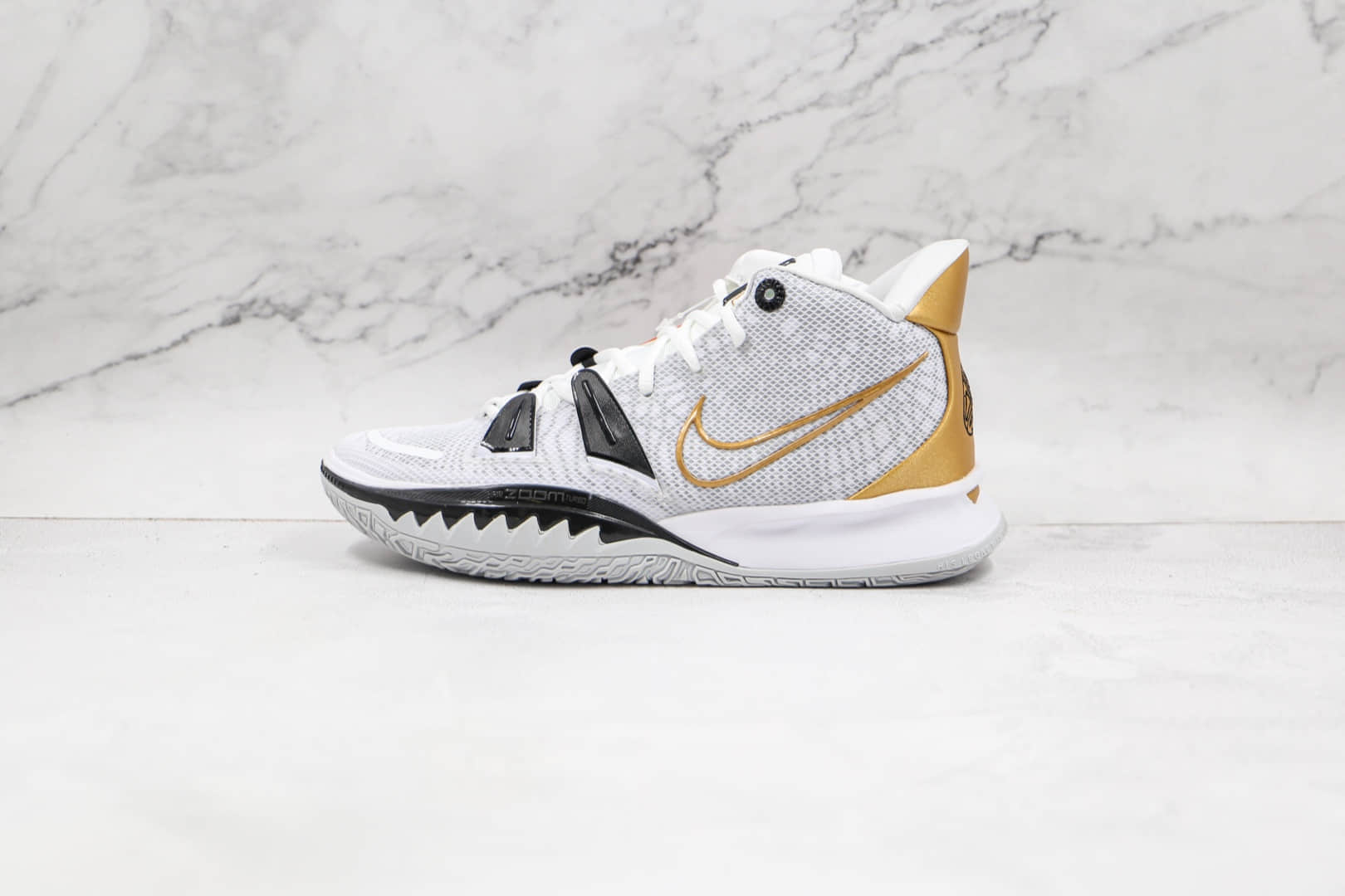 耐克Nike Kyrie 7 Ep纯原版本欧文7代白黑金色篮球鞋内置气垫支持实战 (ID:68460) - 图片1