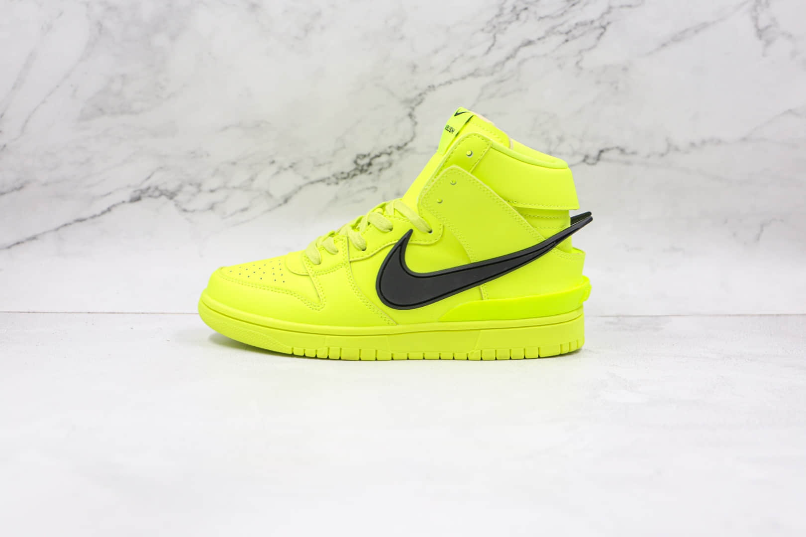 耐克Nike Dunk High x AMBUSH联名款纯原版本高帮DUNK荧光绿黑钩板鞋原盒原标 (ID:68484) - 图片1