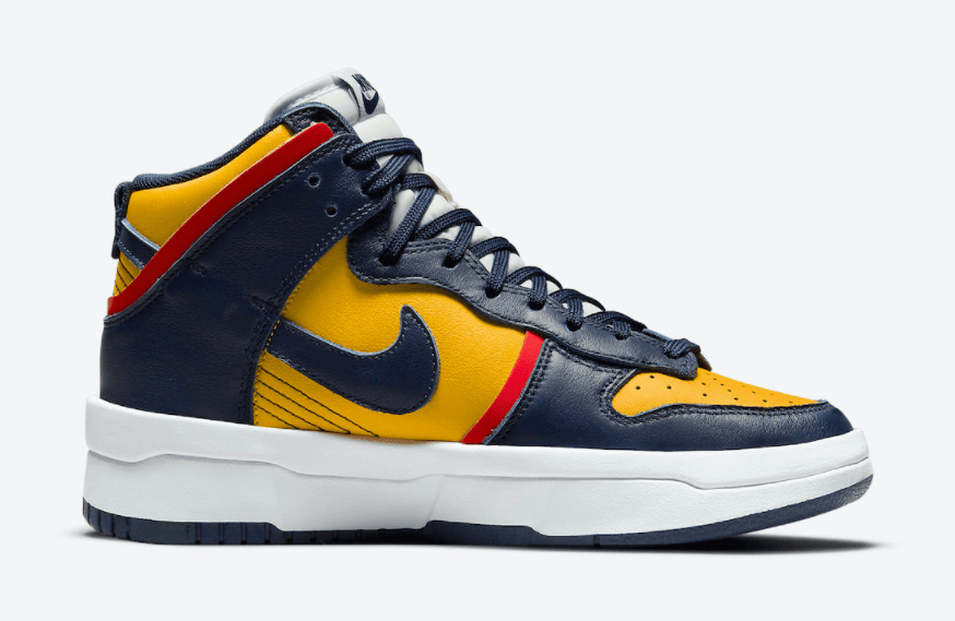 Dunk升级!加厚大底!全新Nike Dunk High Rebel密歇根配色即将登场! 货号:DH3718-701