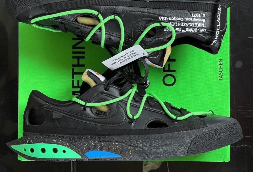 全新OW x Nike Blazer Low黑绿配色最新实物曝光！潮人必备！ (ID:68930) - 图片1