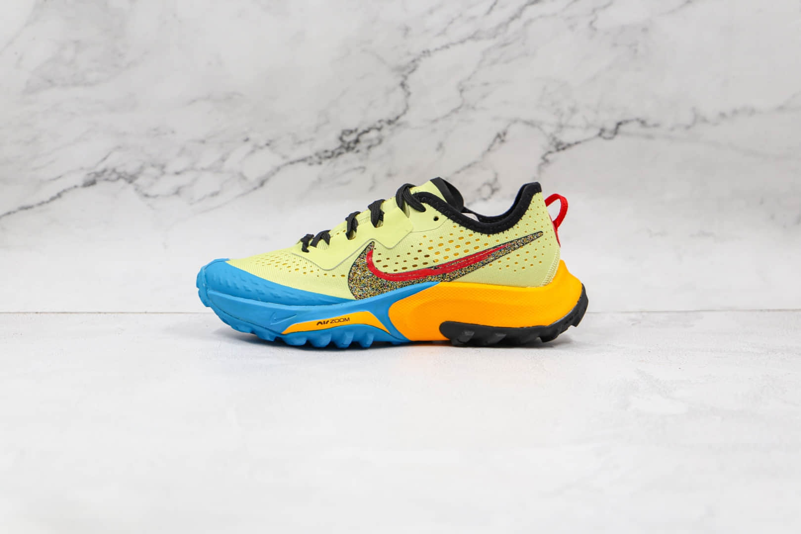 耐克Nike Air Zoom Terra Kiger 7纯原版本越野跑鞋登山鞋黄蓝色内置真Zoom气垫 (ID:69016) - 图片1