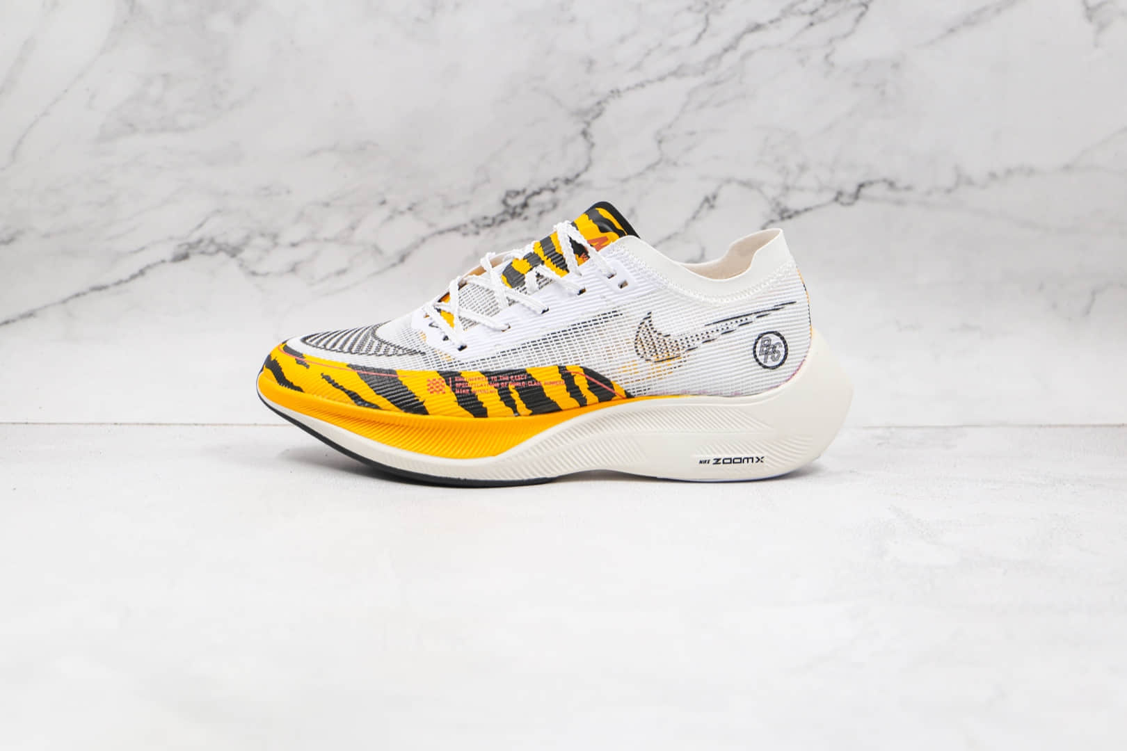 耐克Nike ZoomX Vaporfly Next% 2纯原版本白橙黑色斑马纹蝉翼慢跑鞋原盒原标 (ID:69082) - 图片1