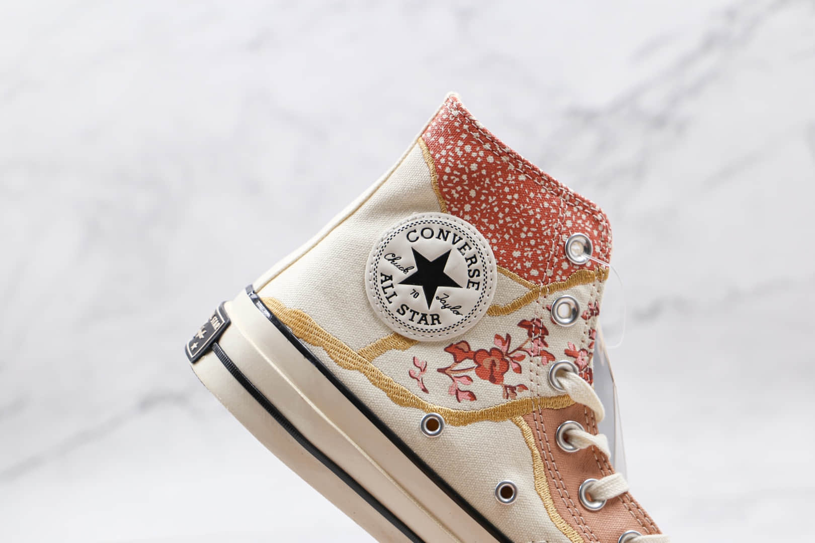 匡威Converse x WABI-SABI联名款公司级版本高帮侘寂风图案硫化帆布鞋原盒原标 货号:572423C