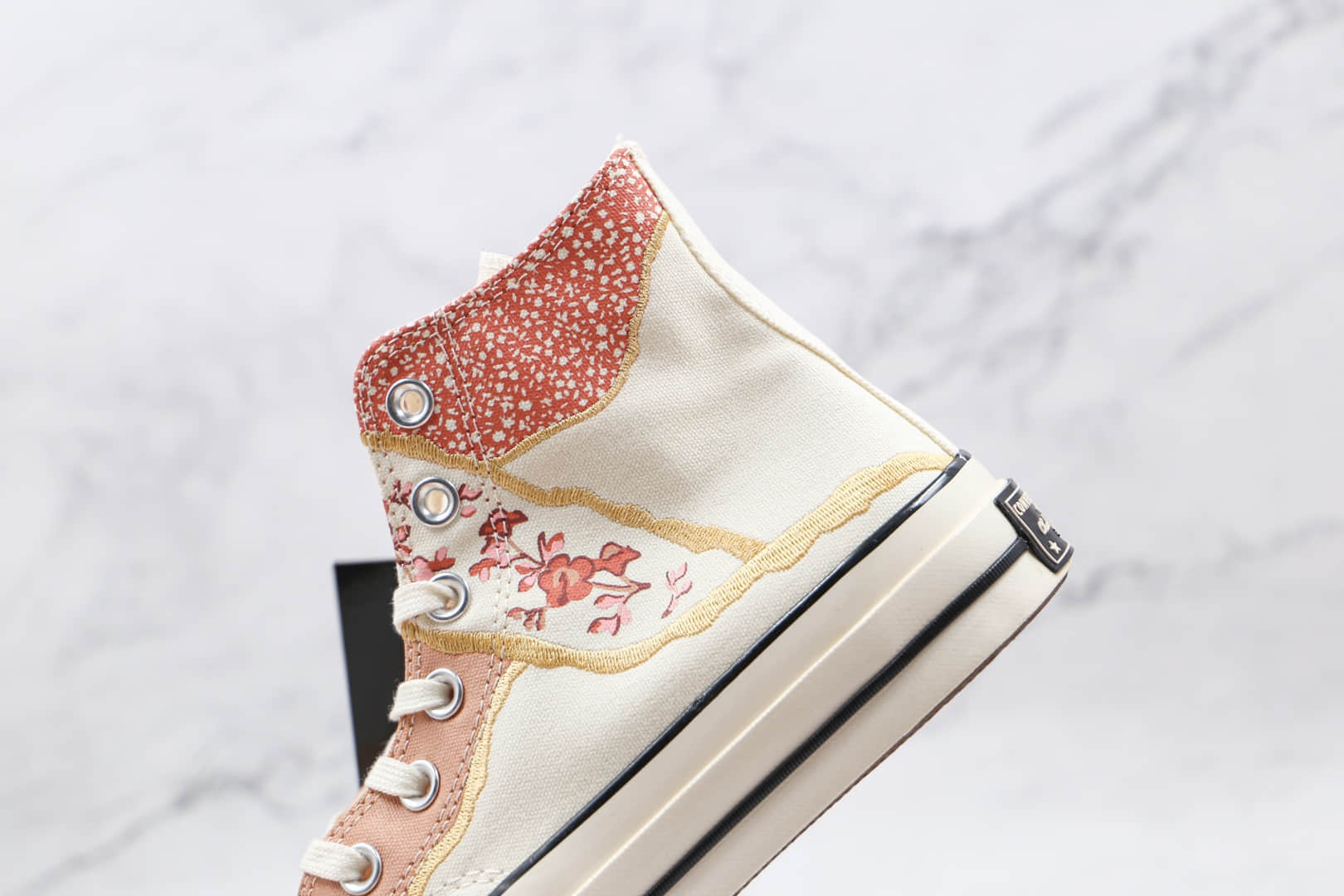 匡威Converse x WABI-SABI联名款公司级版本高帮侘寂风图案硫化帆布鞋原盒原标 货号:572423C