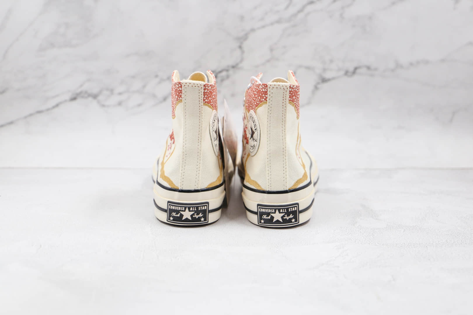匡威Converse x WABI-SABI联名款公司级版本高帮侘寂风图案硫化帆布鞋原盒原标 货号:572423C