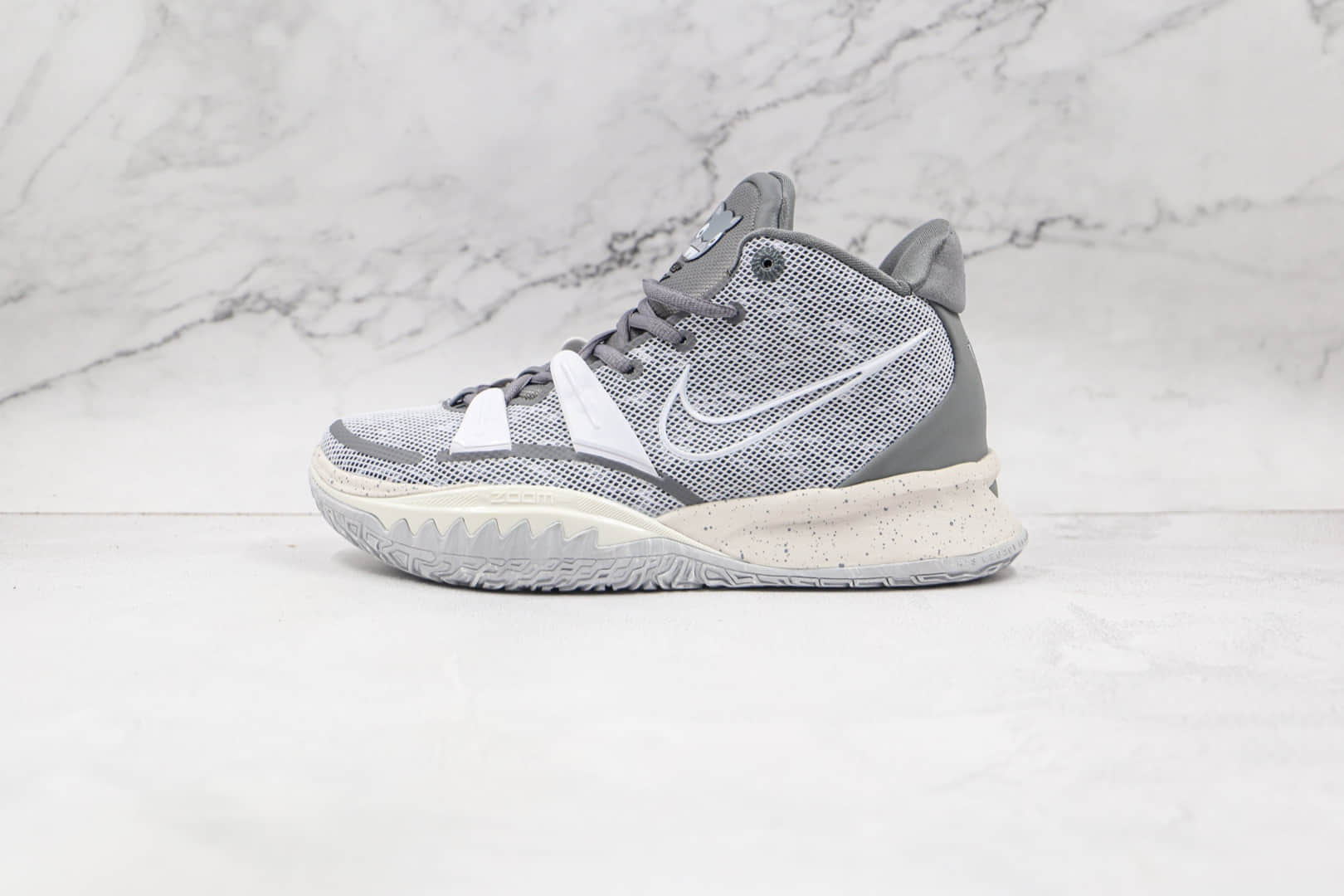 耐克NiKe Kyrie 7 EP纯原版本欧文7代灰白色篮球鞋内置气垫支持实战 (ID:69203) - 图片1