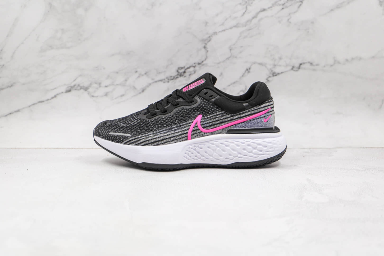 耐克Nike ZoomX Invincible Run FK纯原版本半透明黑粉色网面跑步鞋原档案数据开发 (ID:69277) - 图片1