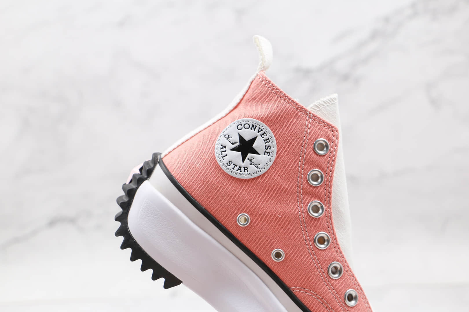 匡威CONVERSE Run Star Hike公司级版本厚底锯齿粉蜜桃拼接鸳鸯帆布鞋原楦头纸板打造 货号:170968C