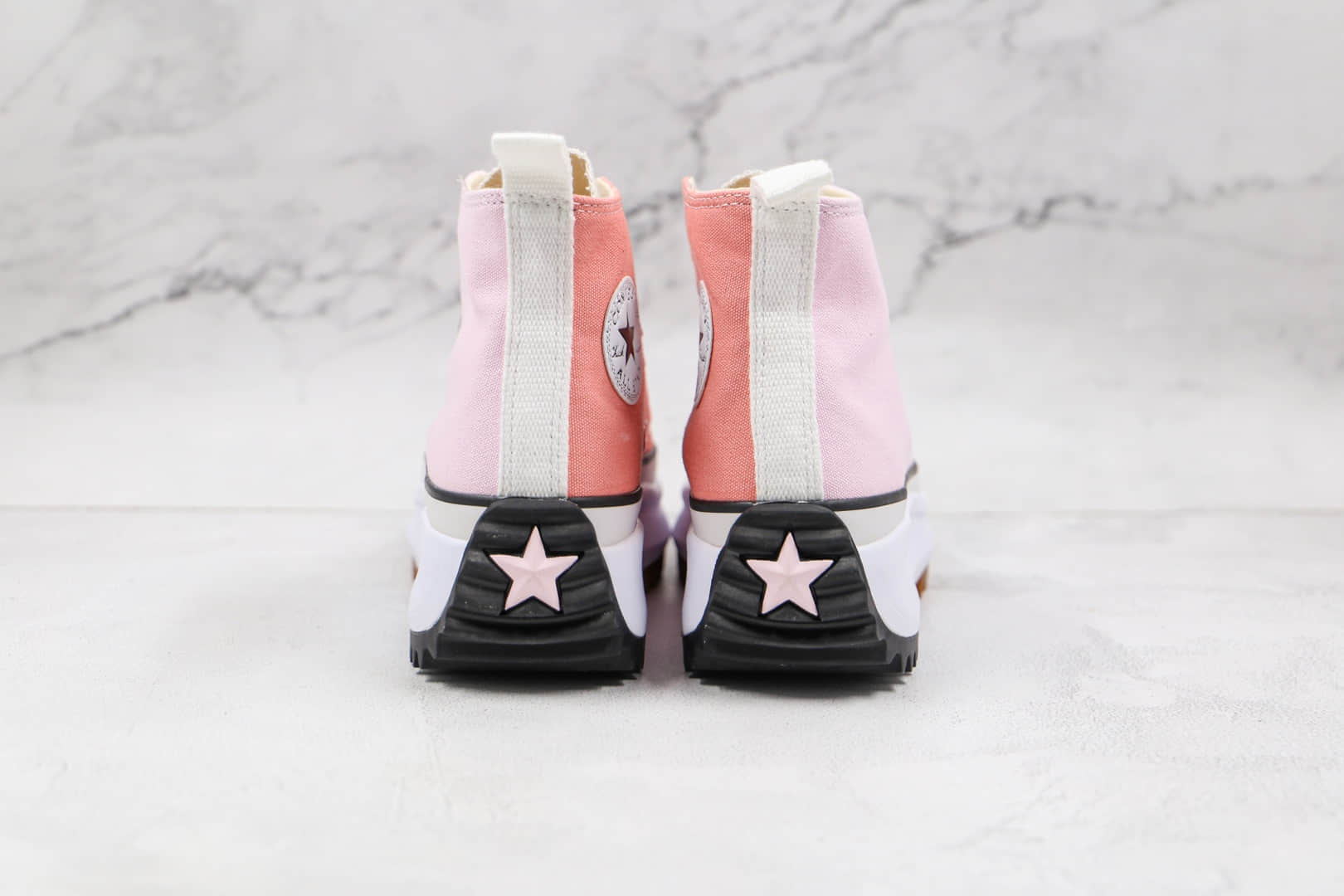 匡威CONVERSE Run Star Hike公司级版本厚底锯齿粉蜜桃拼接鸳鸯帆布鞋原楦头纸板打造 货号:170968C