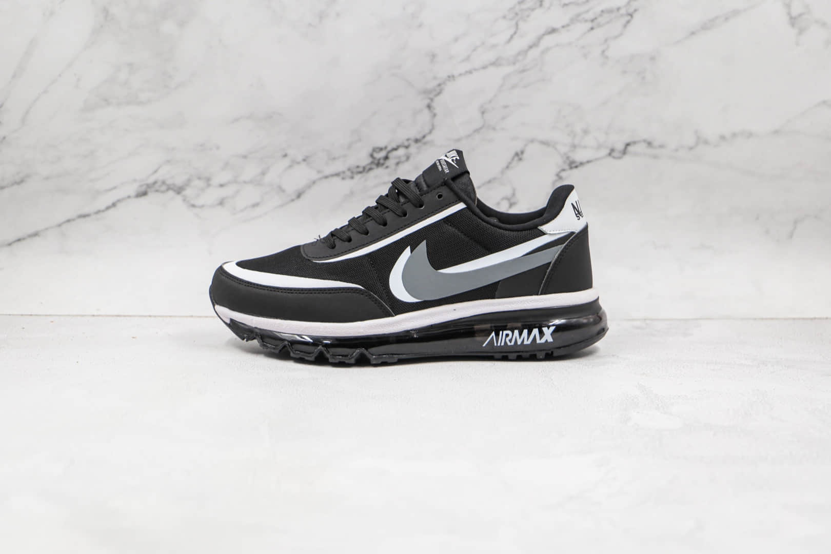 耐克Nike Air Max 2015纯原版本黑白色双钩全掌气垫鞋原档案数据开发 (ID:69662) - 图片1