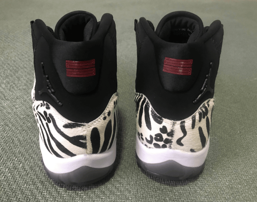 马毛鞋面+斑马纹设计!这双AJ11够狂野! 货号:AR0715-010