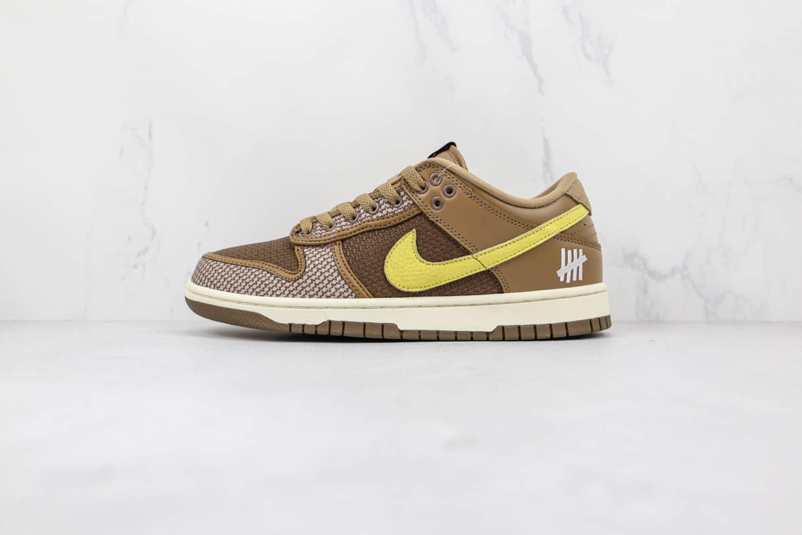 耐克NIKE DUNK LOW X UNDEFEATED联名款纯原版本低帮DUNK棕黄色板鞋原盒原标 (ID:70323) - 图片1