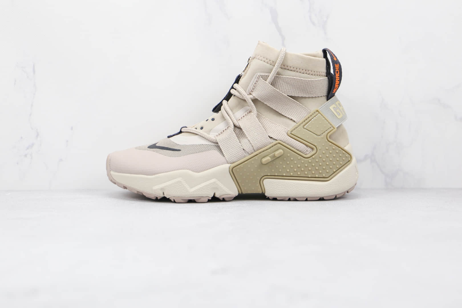耐克Nike Air Huarache Gripp纯原版本华莱士米色高帮机能跑鞋原档案数据开发 (ID:70441) - 图片1