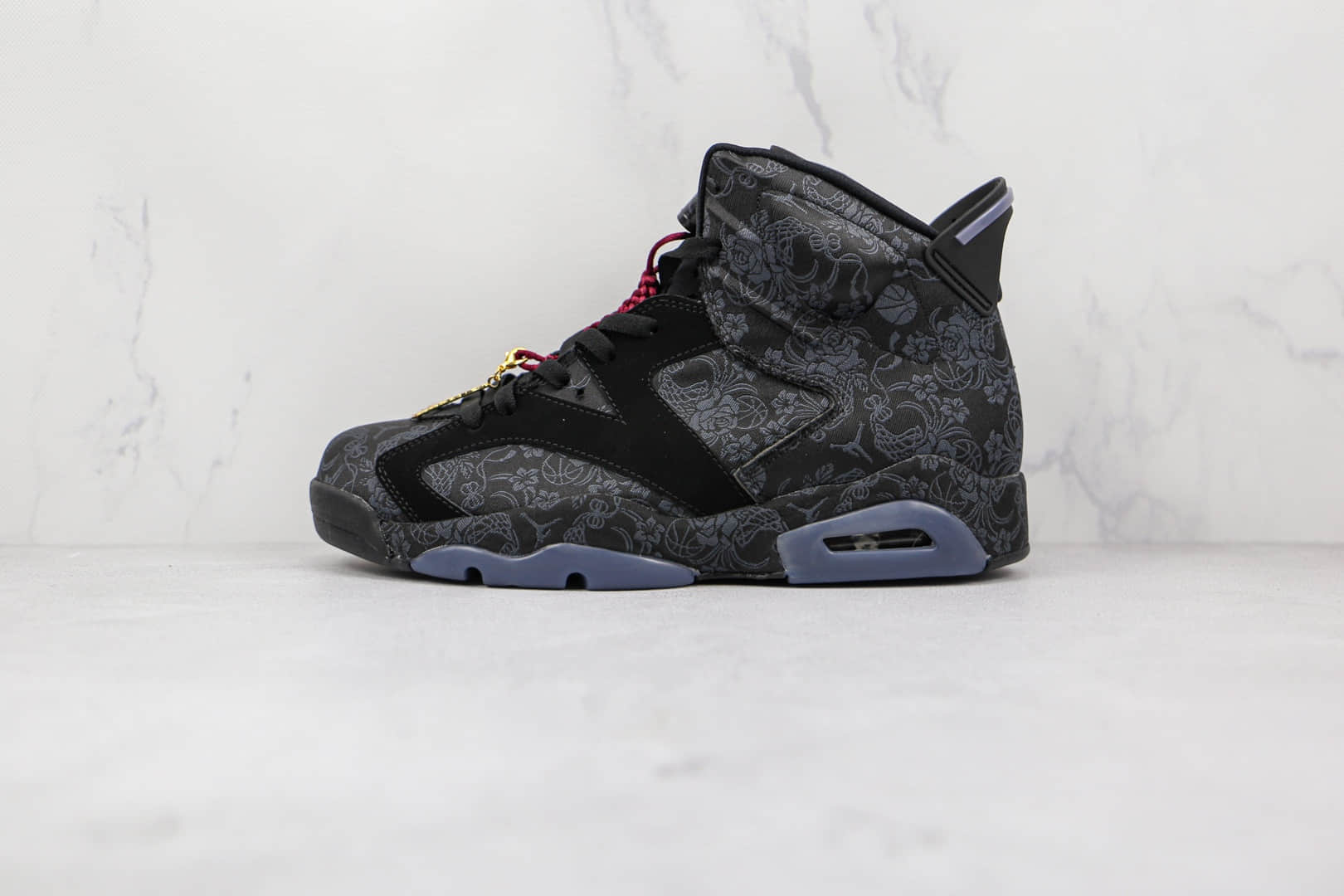 乔丹Air Jordan 6 SD WMNS Singles Day纯原版本黑丝绸中国结花卉纹理AJ6篮球鞋原楦头纸板打造 (ID:70522) - 图片1