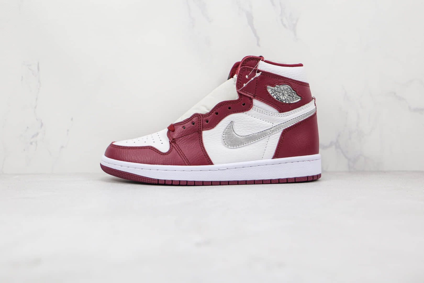 乔丹Air Jordan 1 High OG Bordeaux纯原版本高帮AJ1波尔多酒红色篮球鞋原档案数据开发 (ID:70709) - 图片1