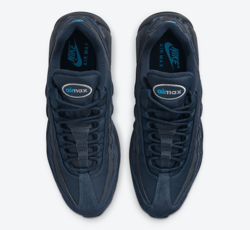 沉稳海军蓝!复古跑鞋Air Max 95新配色曝光! 货号:DO6704-400