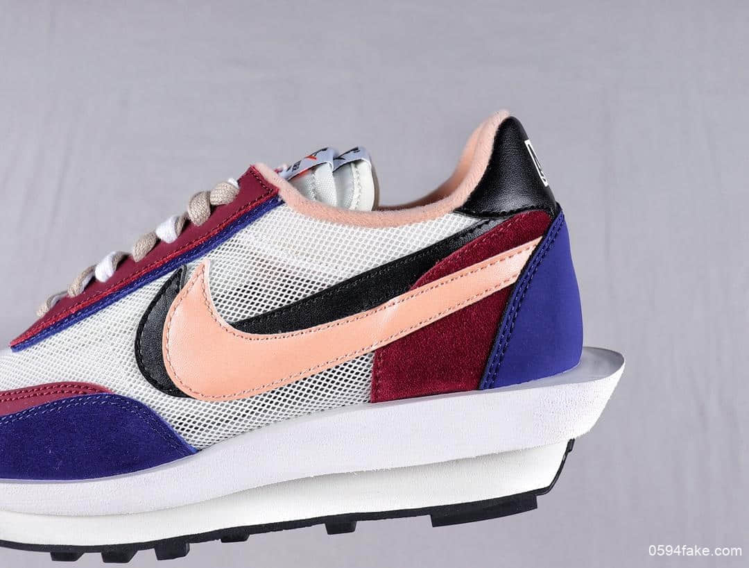 耐克SACAI x NIKE LDV Waffle日式解构美学联名重叠设计前卫纯原版本华夫变形休闲慢跑鞋 货号:BV0073-700