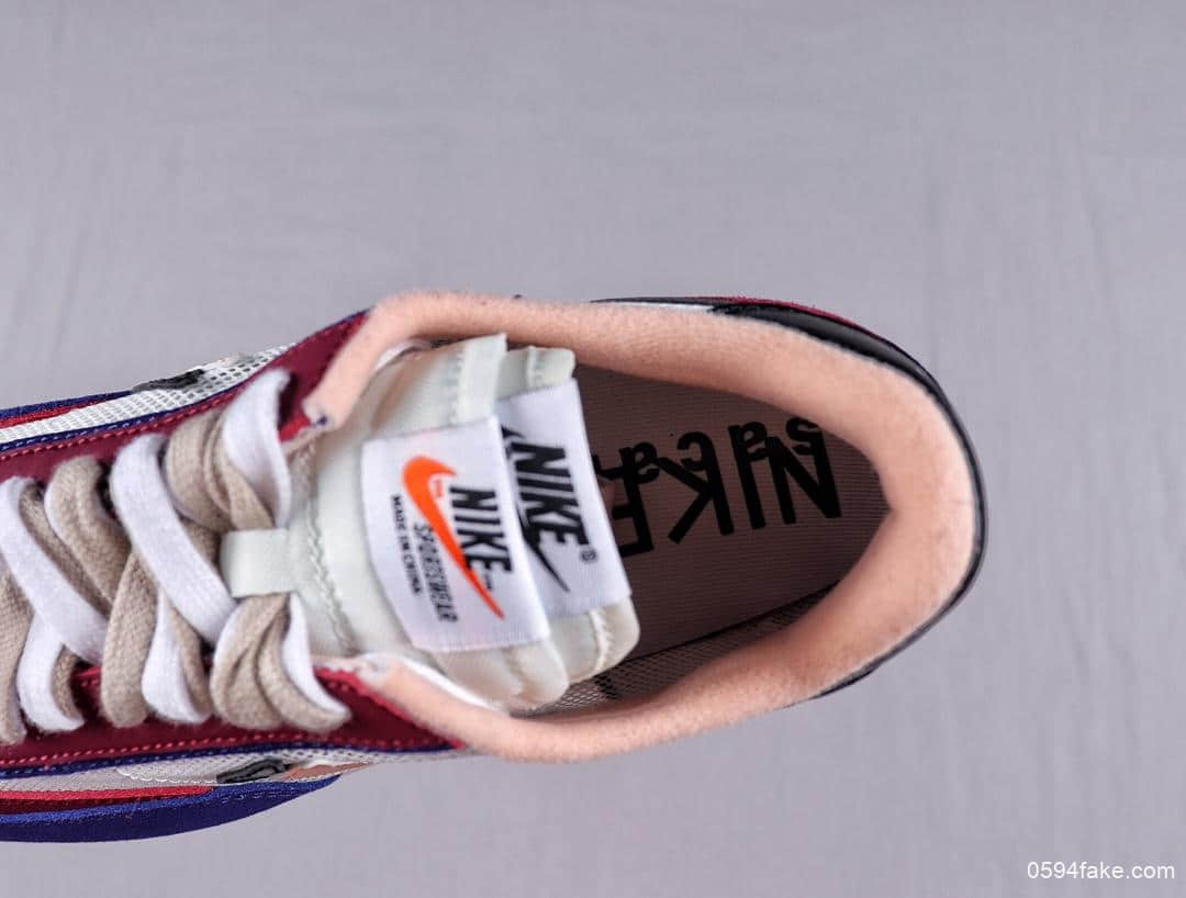 耐克SACAI x NIKE LDV Waffle日式解构美学联名重叠设计前卫纯原版本华夫变形休闲慢跑鞋 货号:BV0073-700