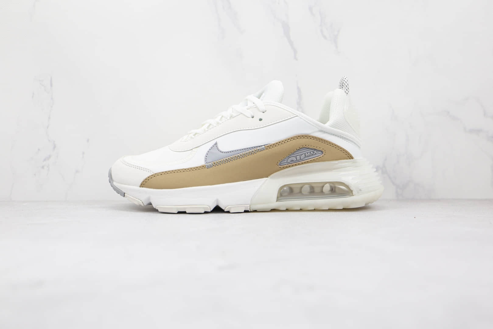 耐克Nike Air Max 2090纯原版本白卡其色皮面Max2090气垫鞋原楦头纸板打造 货号:DA8702-100