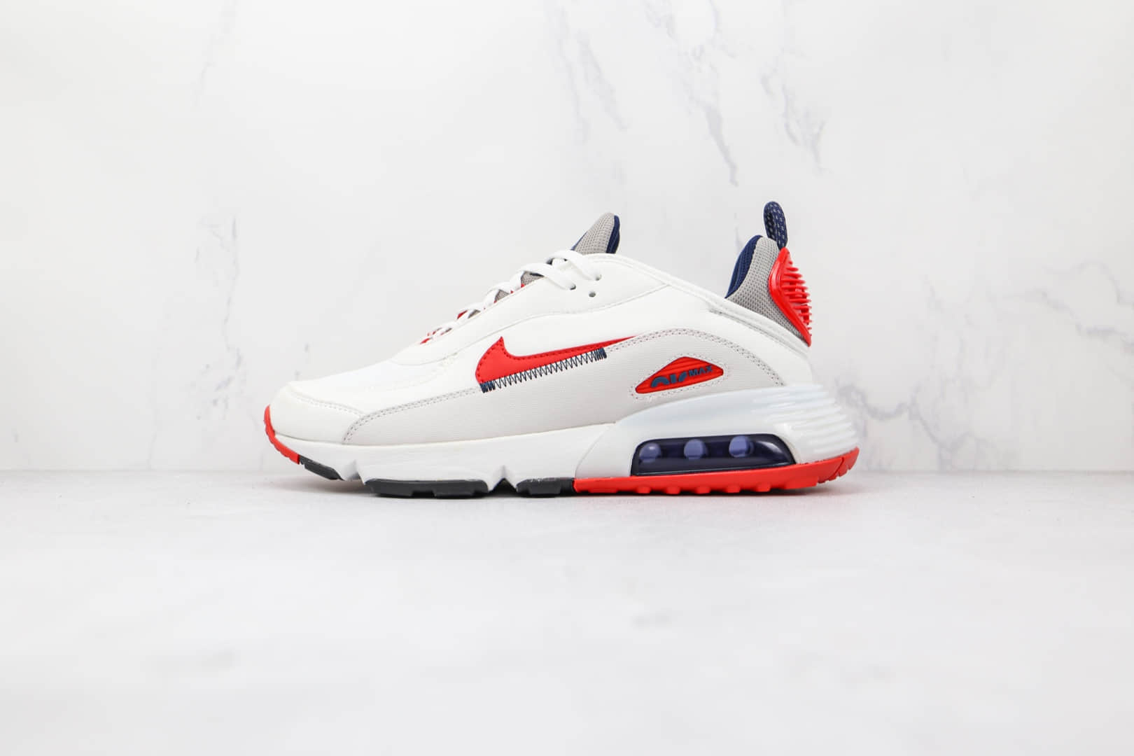 耐克Nike Air Max 2090纯原版本白红色Max2090气垫鞋原楦头纸板打造 (ID:71435) - 图片1