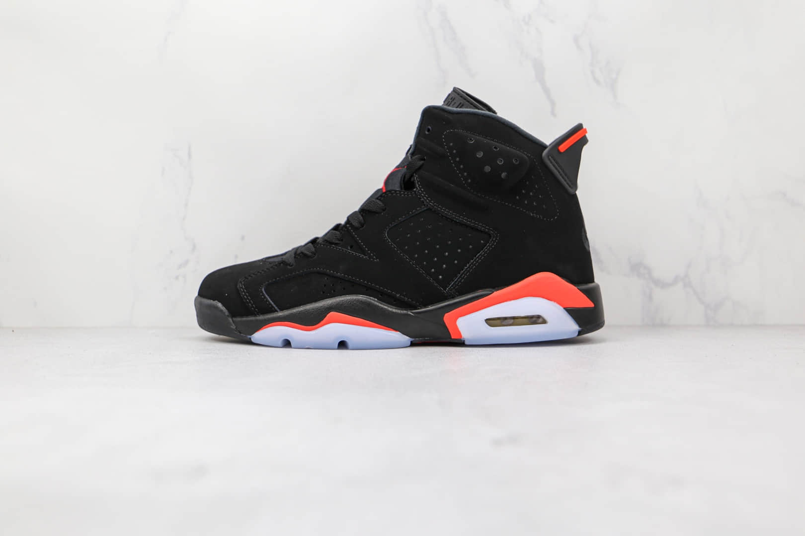 乔丹Air Jordan 6“Black Infrared”公司级版本乔6实战篮球鞋AJ6黑红红外线原厂纸板原楦头 (ID:71554) - 图片1
